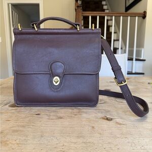 Vintage Coach H6D-9927 Willis Turn Lock Crossbody Leather Bag